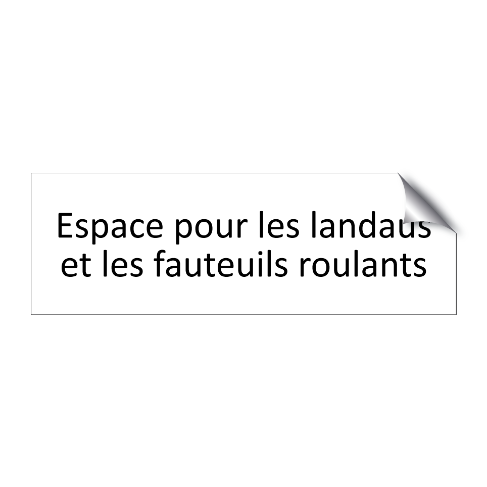 Espace pour les landaus et les fauteuils roulants