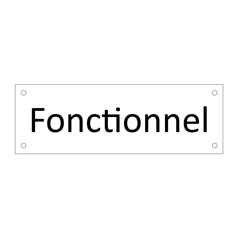 Fonctionnel & Fonctionnel & Fonctionnel