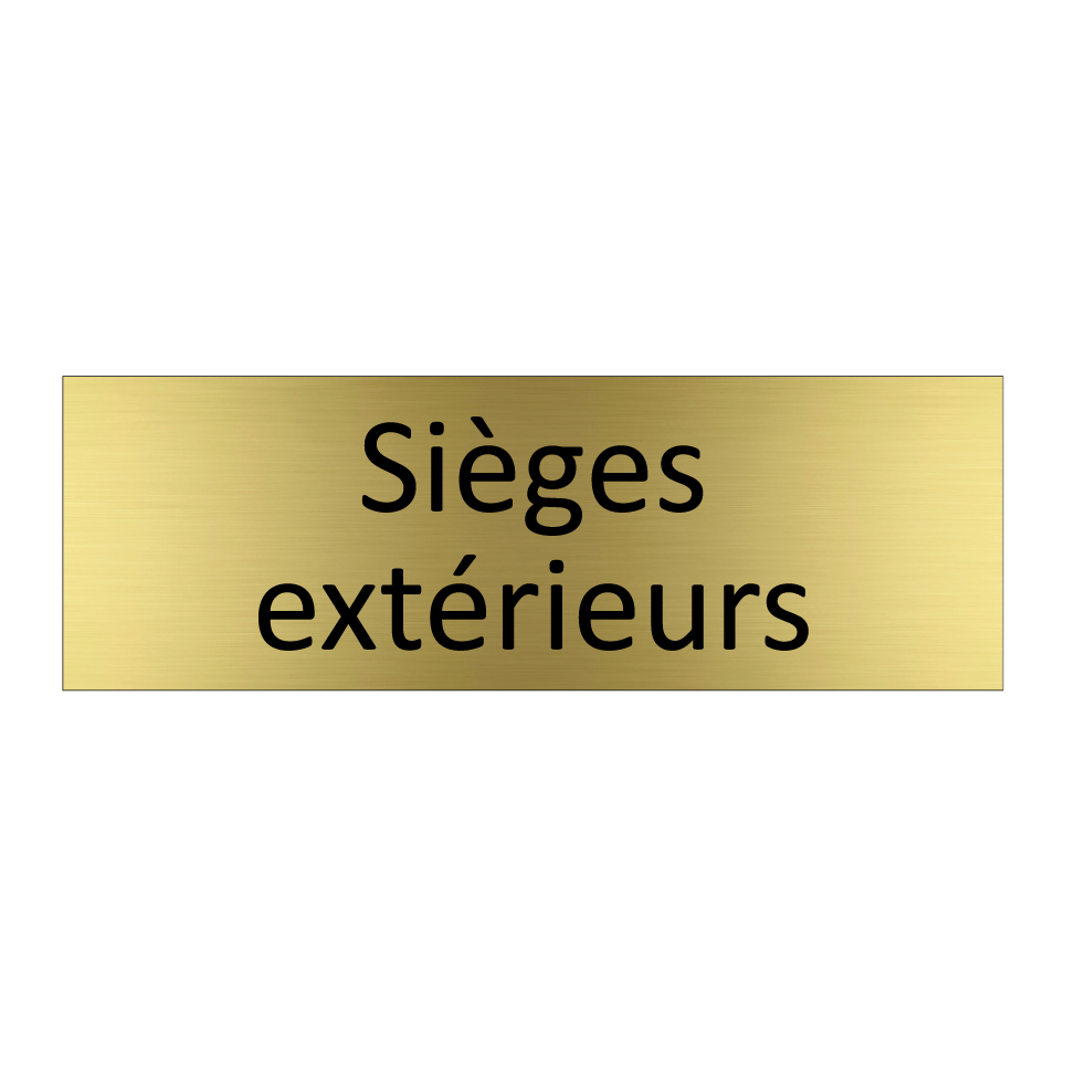 Sièges extérieurs
