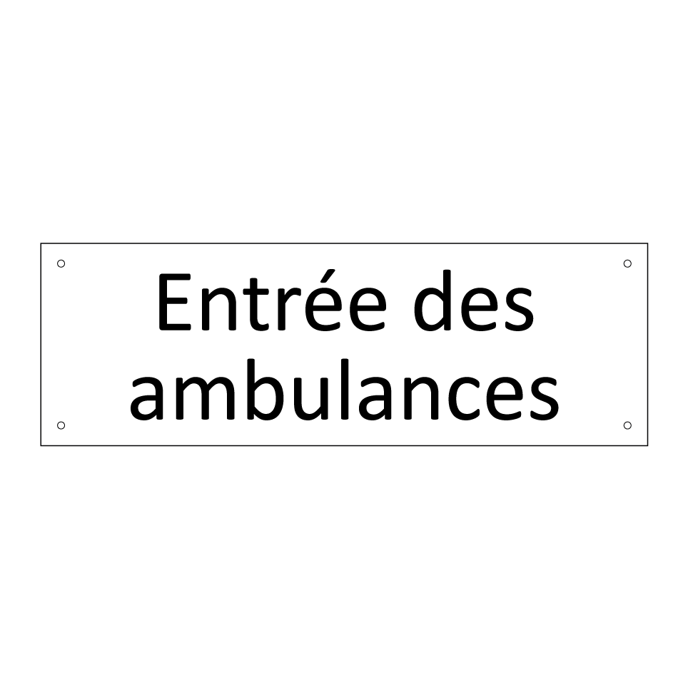 Entrée des ambulances