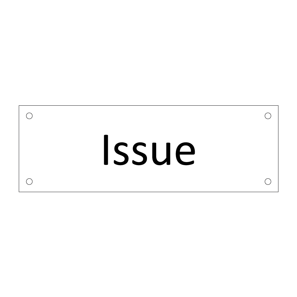Issue & Issue & Issue