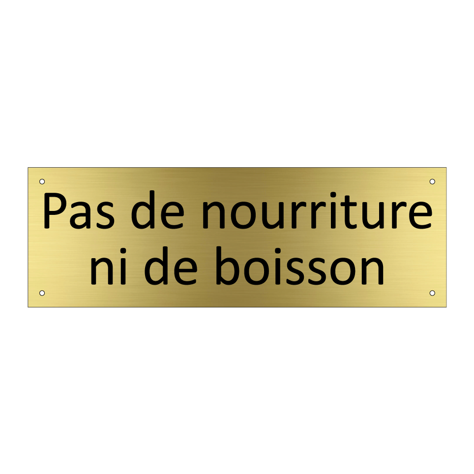 Pas de nourriture ni de boisson
