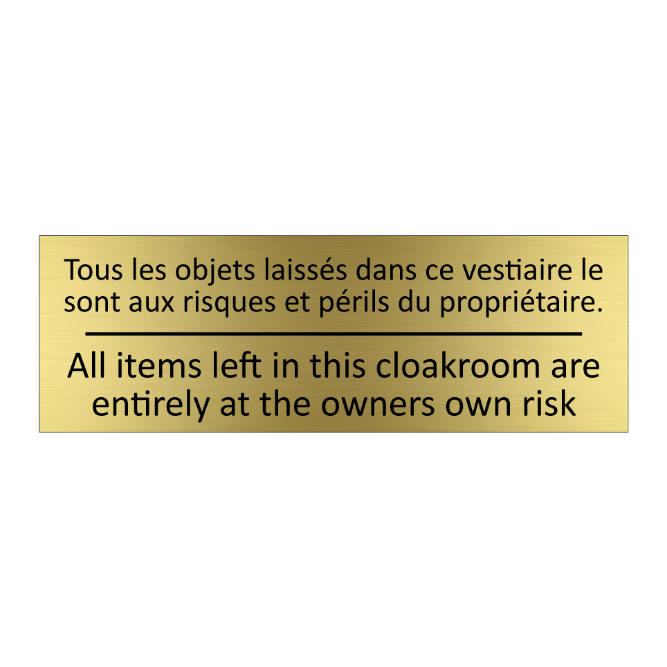 Tous les objets laissés dans ce /.../ - All items left in this cloakroom /.../