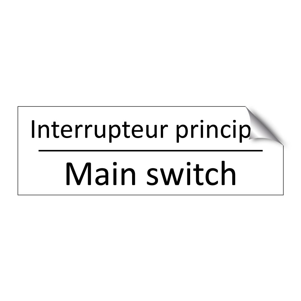 Interrupteur principal - Main switch