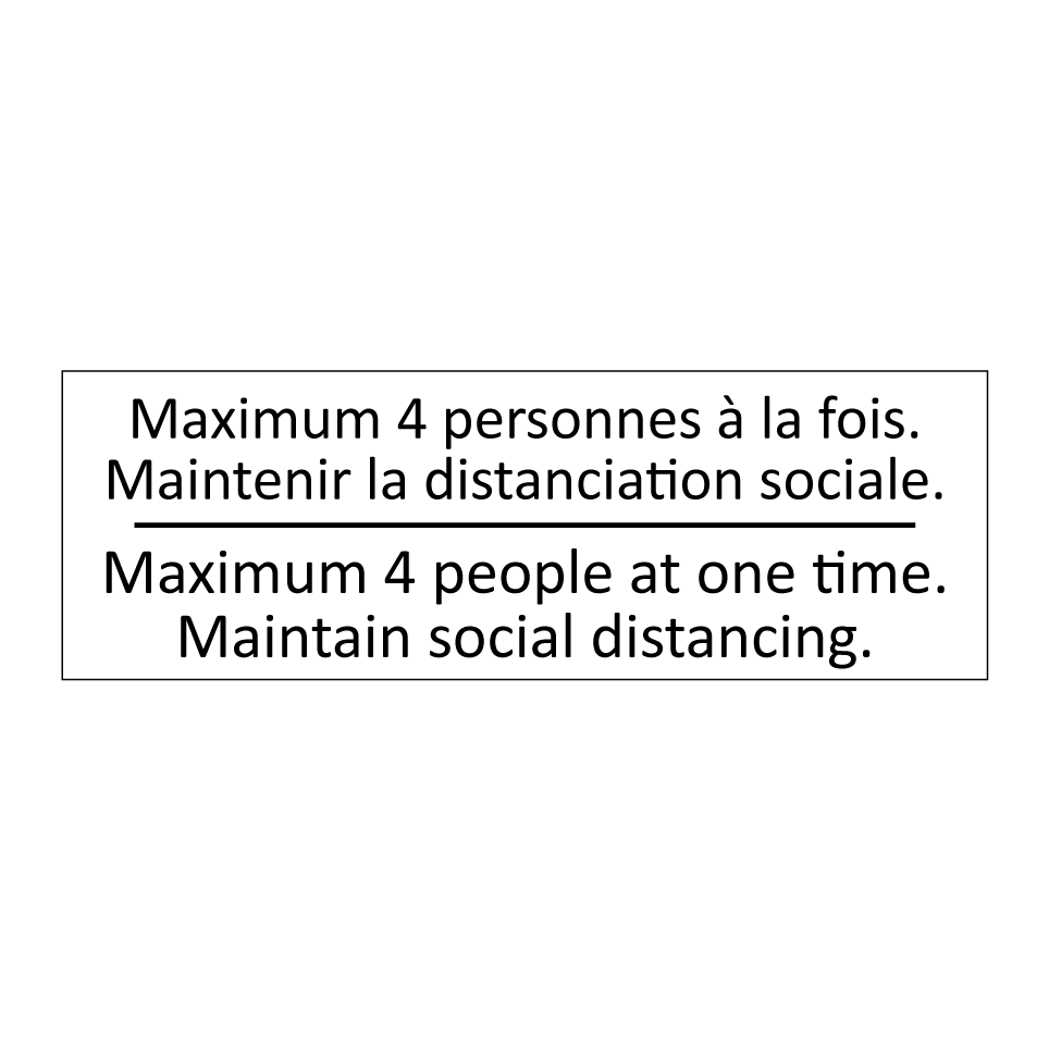 Maximum 4 personnes à la fois. /.../ - Maximum 4 people at one time. /.../