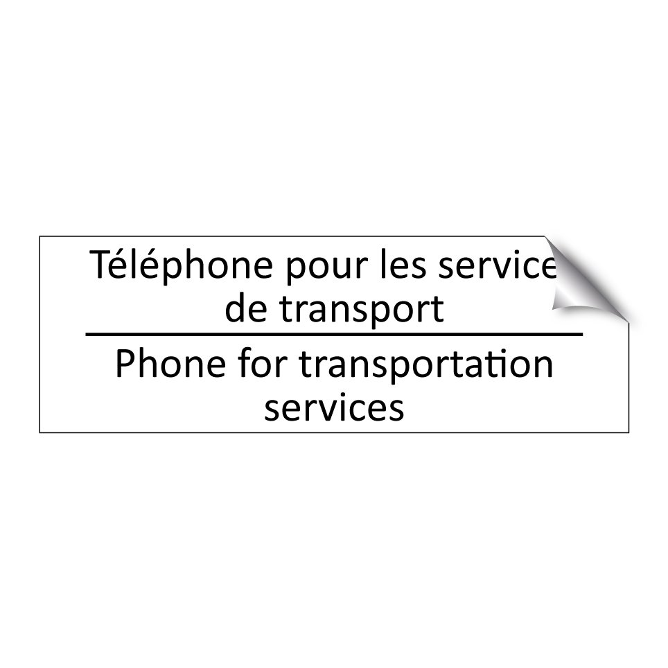 Téléphone pour les services de /.../ - Phone for transportation services /.../