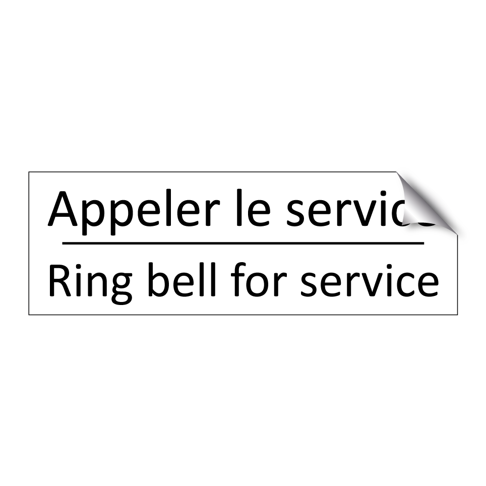 Appeler le service - Ring bell for service