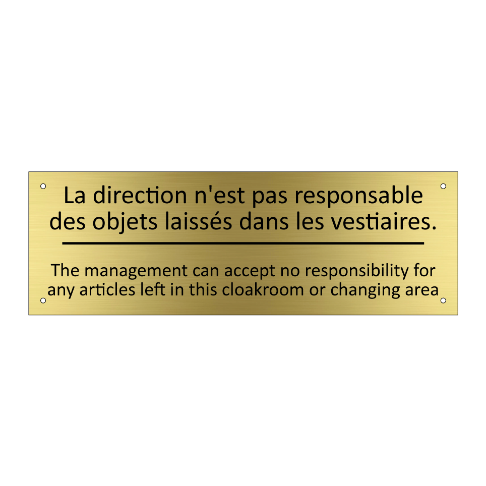 La direction n'est pas responsable /.../ - The management can accept no responsibility /.../