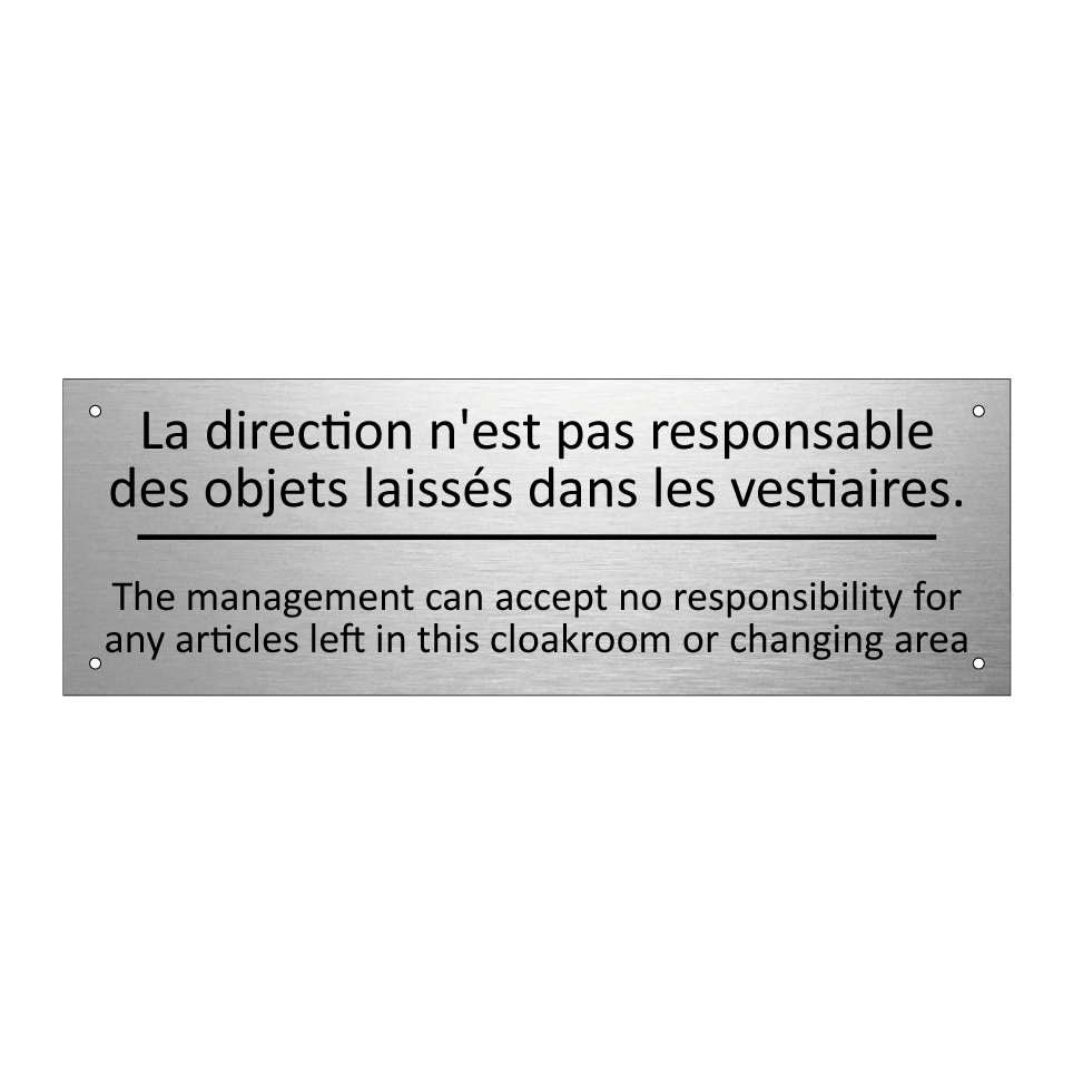 La direction n'est pas responsable /.../ - The management can accept no responsibility /.../