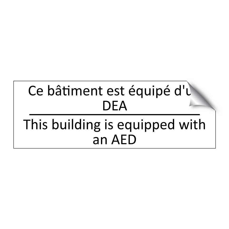Ce bâtiment est équipé d'un DEA /.../ - This building is equipped with /.../