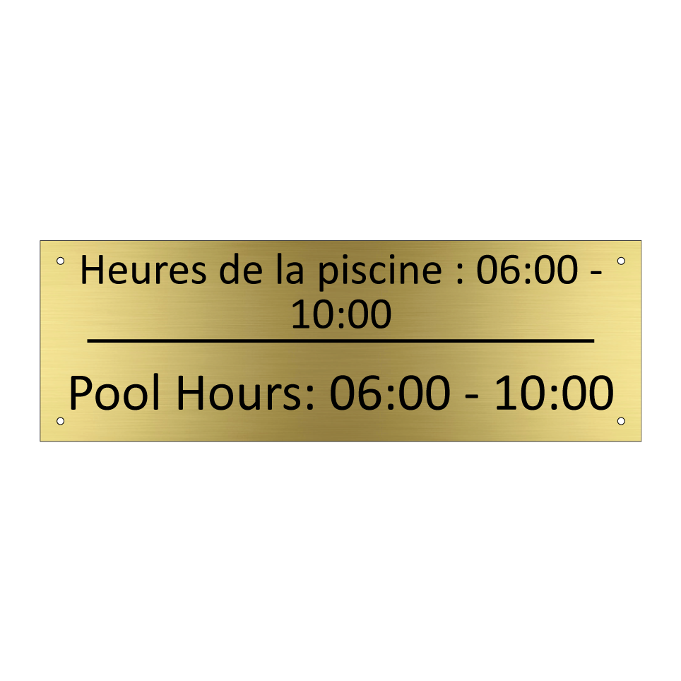 Heures de la piscine : 06:00 - /.../ - Pool Hours: 06:00 - 10:00