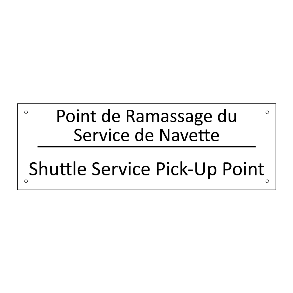 Point de Ramassage du Service /.../ - Shuttle Service Pick-Up Point
