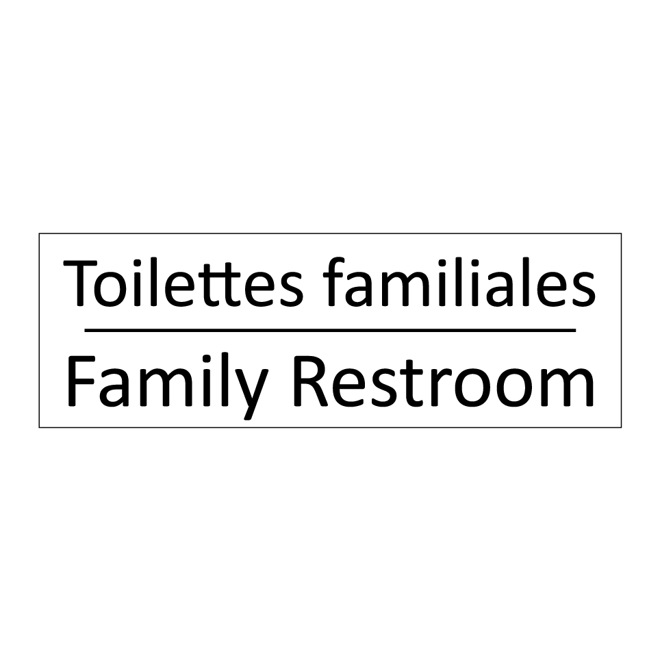 Toilettes familiales - Family Restroom