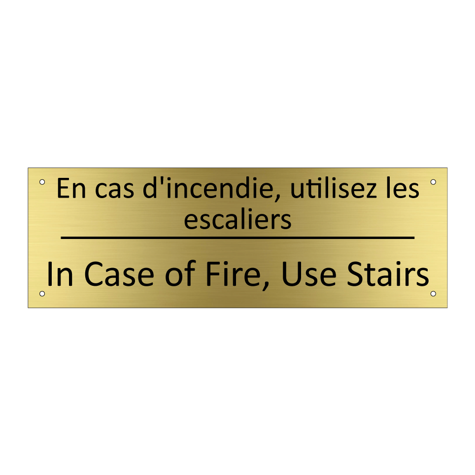 En cas d'incendie, utilisez les /.../ - In Case of Fire, Use Stairs