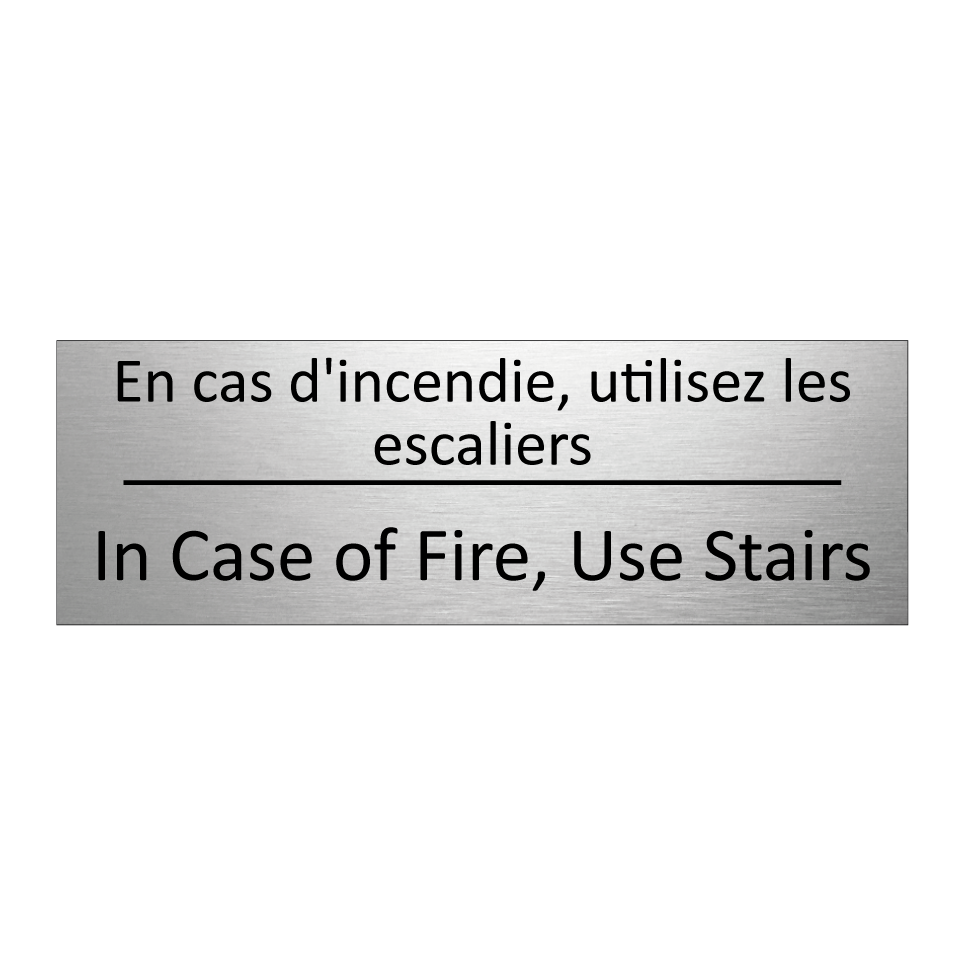 En cas d'incendie, utilisez les /.../ - In Case of Fire, Use Stairs