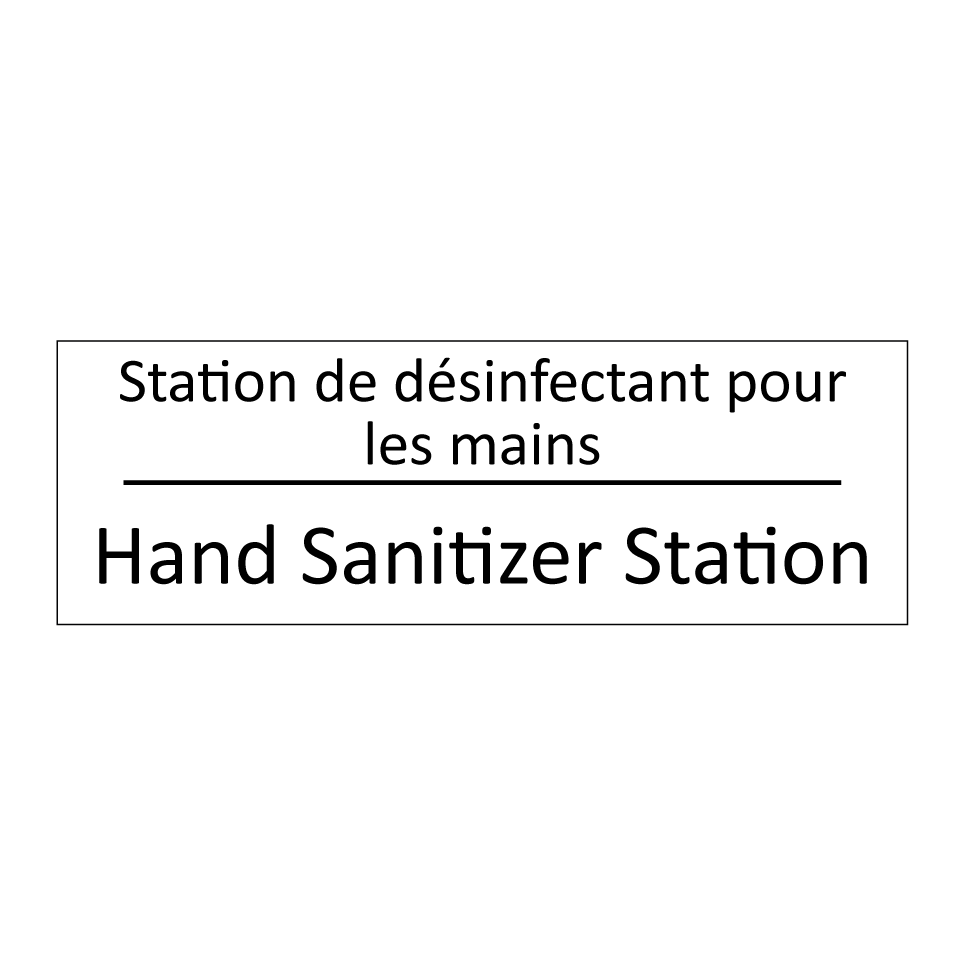 Station de désinfectant pour les /.../ - Hand Sanitizer Station