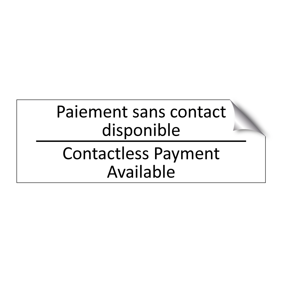 Paiement sans contact disponible /.../ - Contactless Payment Available