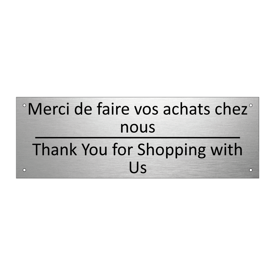 Merci de faire vos achats chez /.../ - Thank You for Shopping with Us