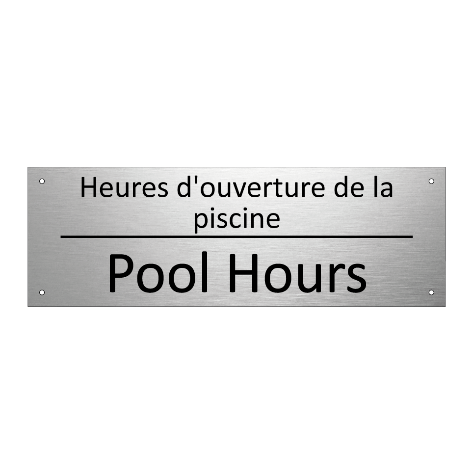 Heures d'ouverture de la piscine /.../ - Pool Hours