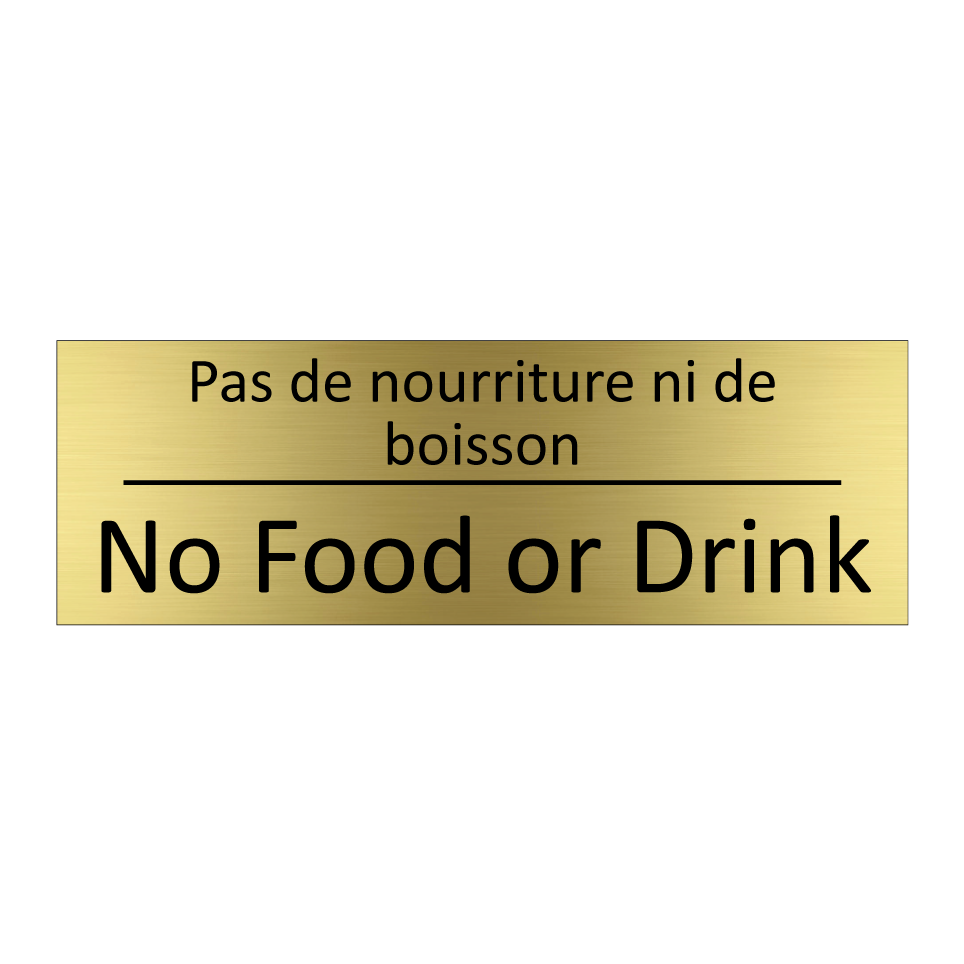 Pas de nourriture ni de boisson /.../ - No Food or Drink