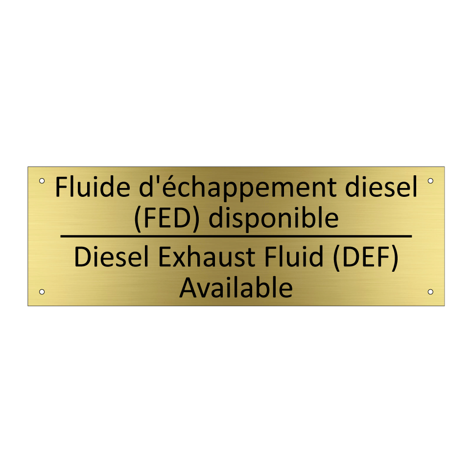 Fluide d'échappement diesel (FED) /.../ - Diesel Exhaust Fluid (DEF) Available /.../