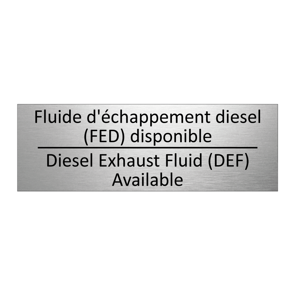 Fluide d'échappement diesel (FED) /.../ - Diesel Exhaust Fluid (DEF) Available /.../