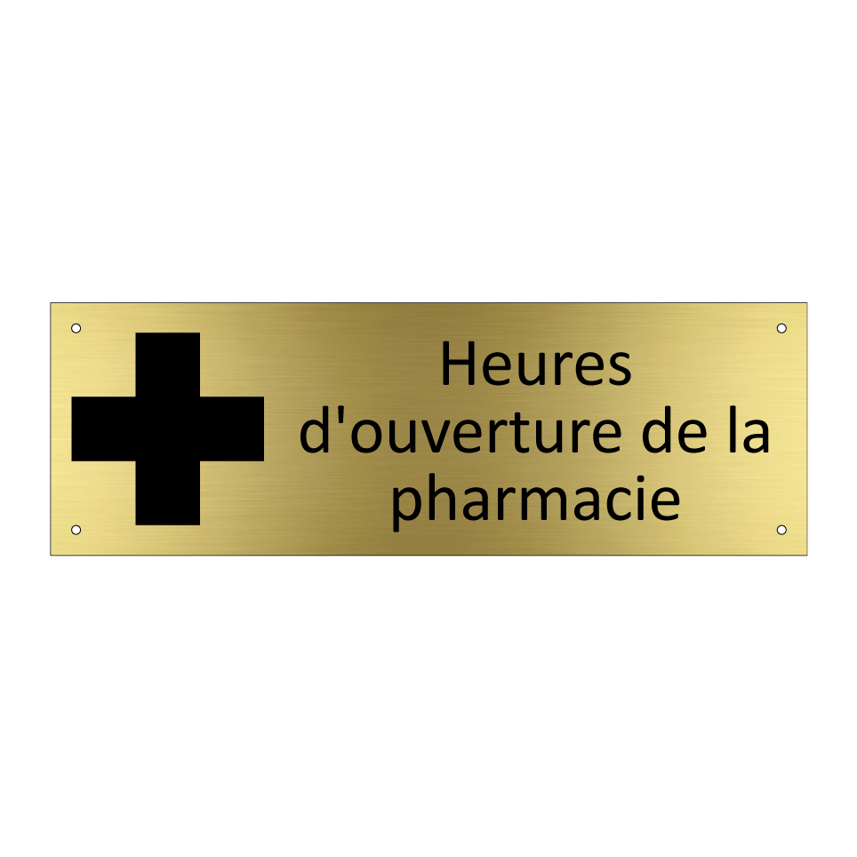 Heures d'ouverture de la pharmacie