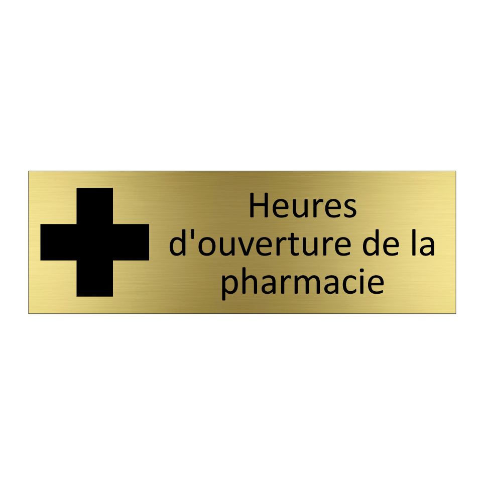 Heures d'ouverture de la pharmacie