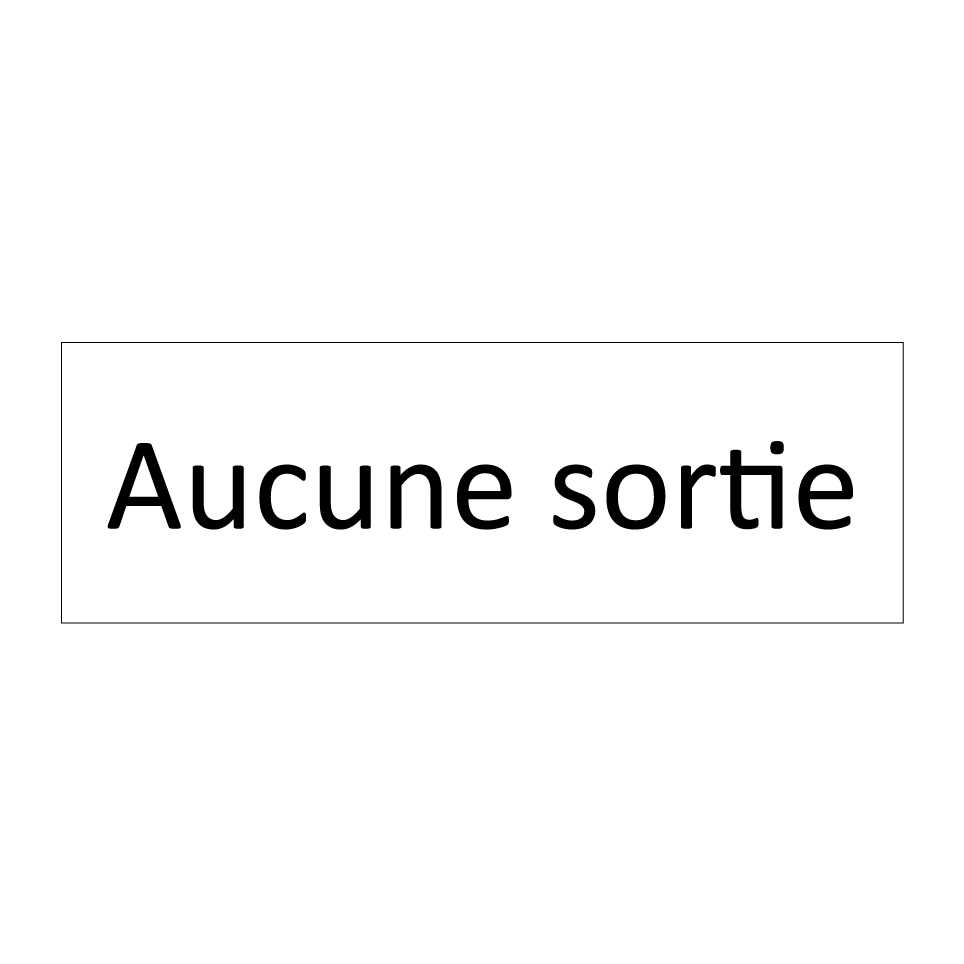 Aucune sortie