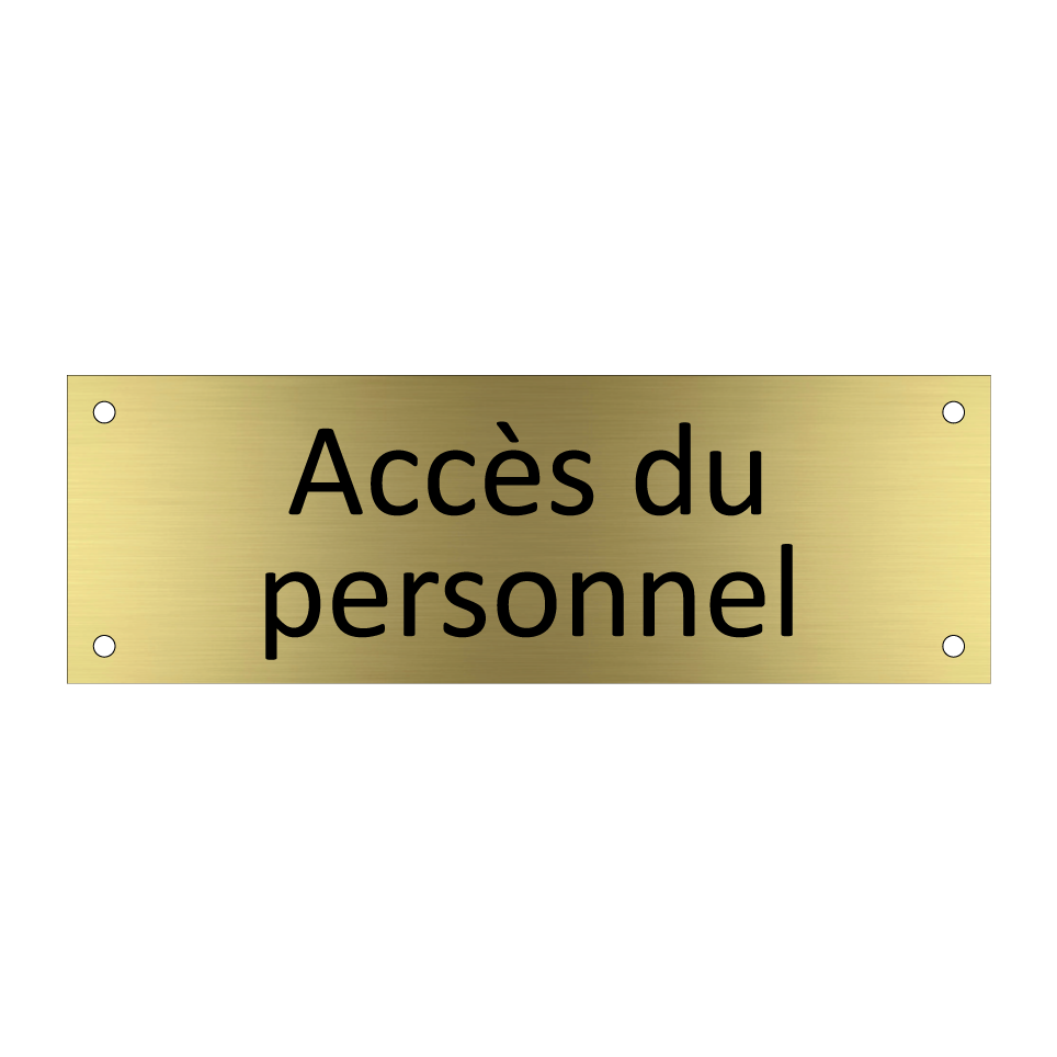 Accès du personnel