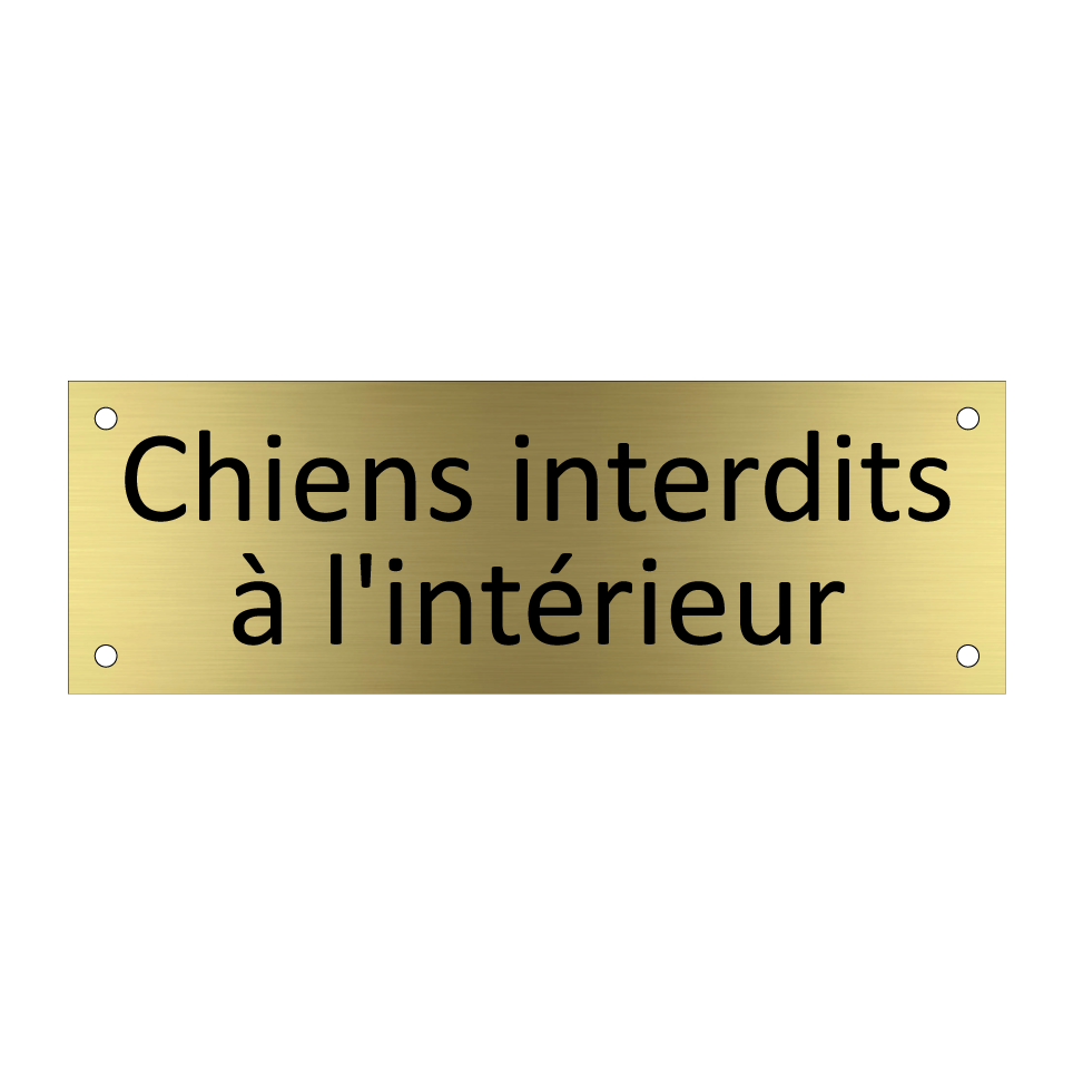 Chiens interdits à l'intérieur