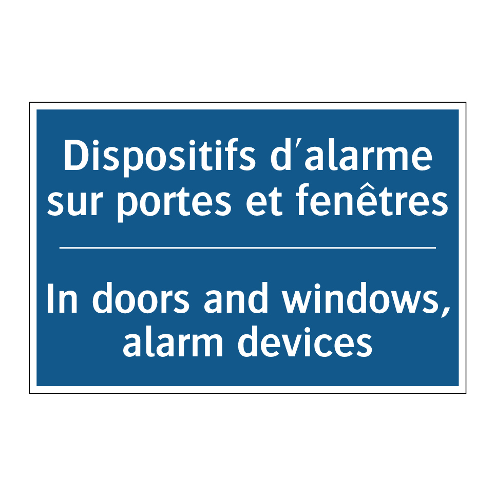 Dispositifs d'alarme sur portes /.../ - In doors and windows, alarm devices /.../
