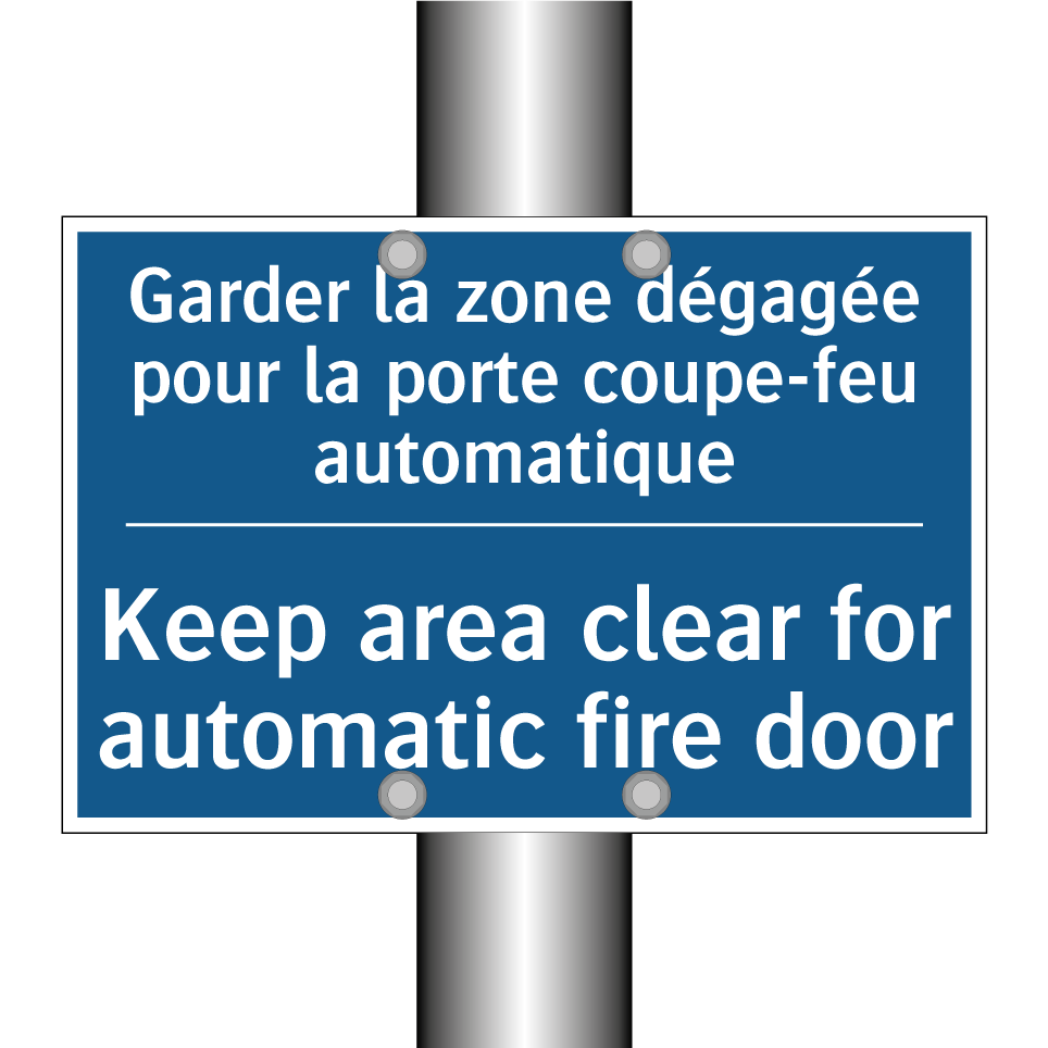 Garder la zone dégagée pour la /.../ - Keep area clear for automatic /.../