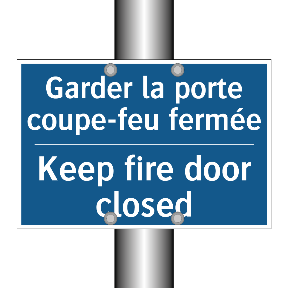Garder la porte coupe-feu fermée /.../ - Keep fire door closed