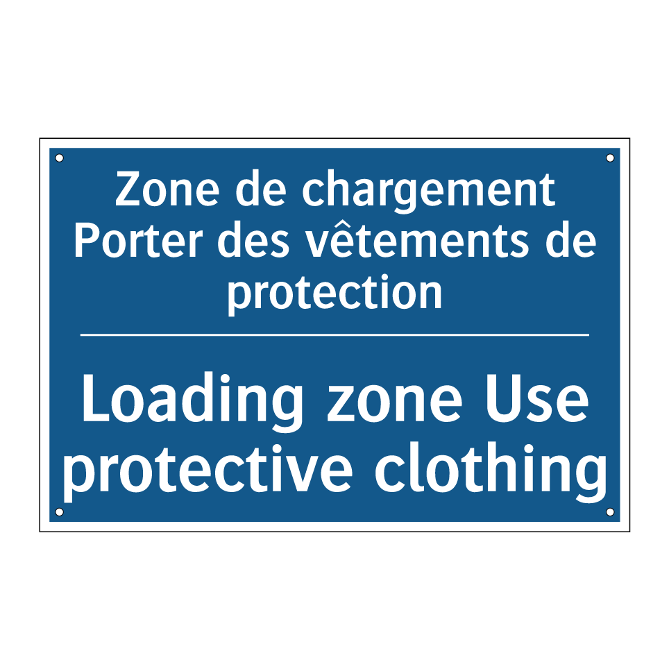 Zone de chargement Porter des /.../ - Loading zone Use protective clothing /.../