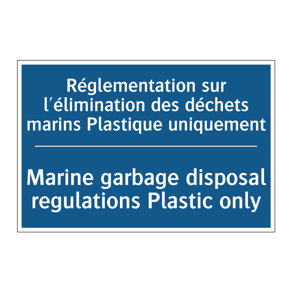 Réglementation sur l'élimination /.../ - Marine garbage disposal regulations /.../