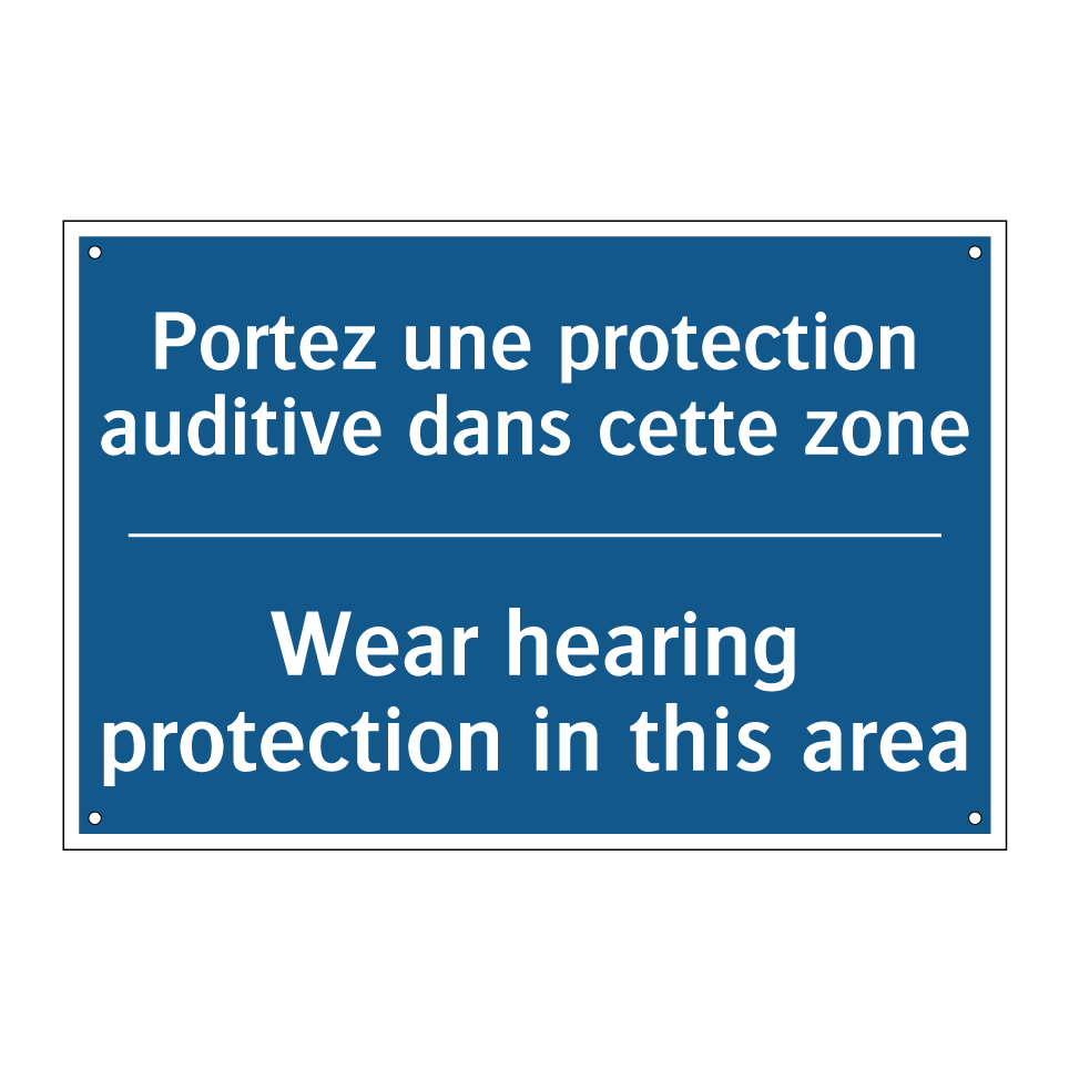 Portez une protection auditive /.../ - Wear hearing protection in this /.../