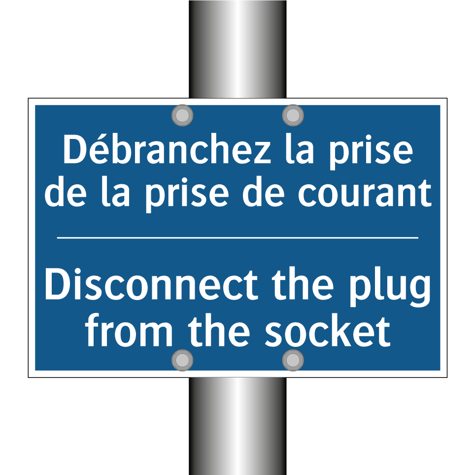 Débranchez la prise de la prise /.../ - Disconnect the plug from the socket /.../