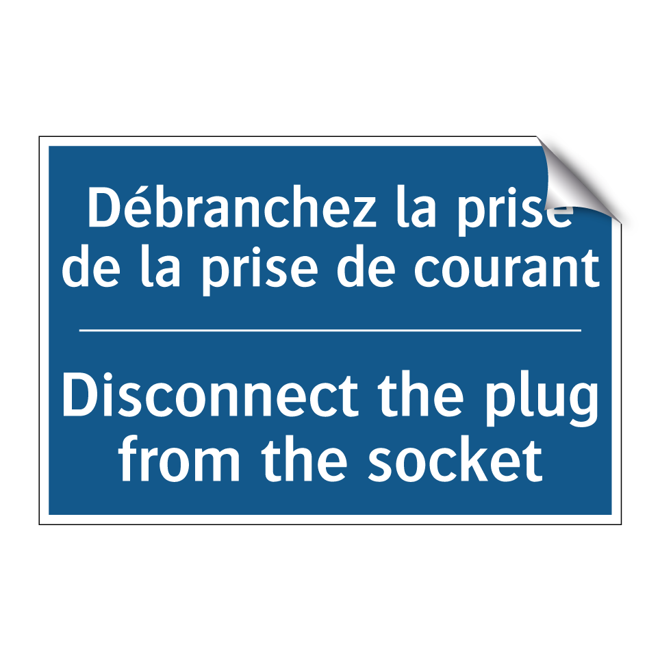 Débranchez la prise de la prise /.../ - Disconnect the plug from the socket /.../