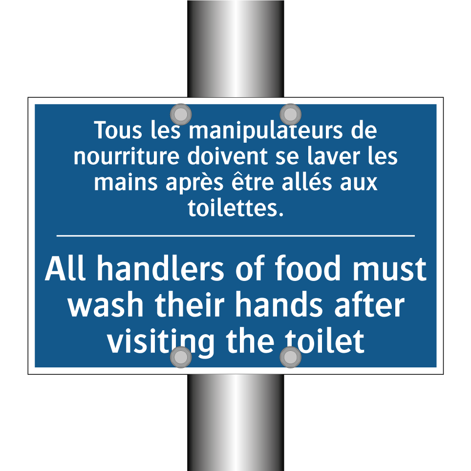 Tous les manipulateurs de nourriture /.../ - All handlers of food must wash /.../