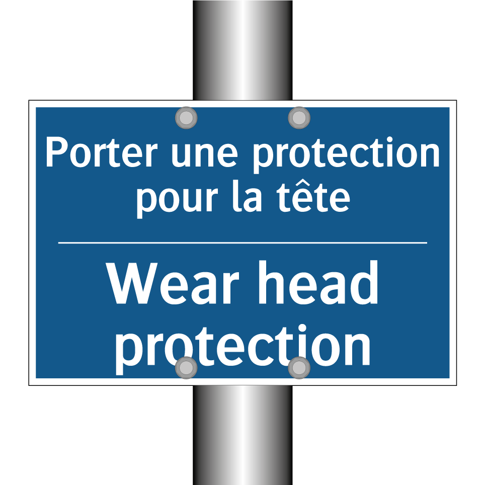 Porter une protection pour la /.../ - Wear head protection