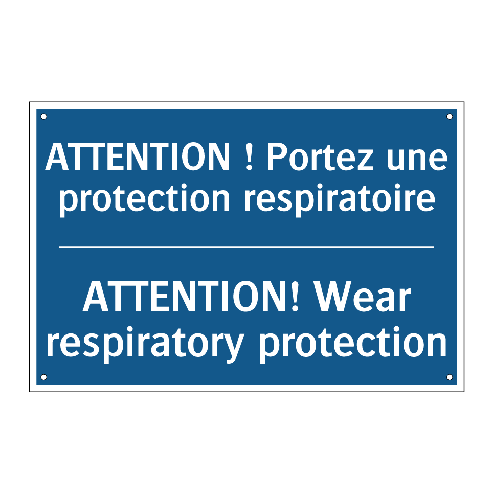 ATTENTION ! Portez une protection /.../ - ATTENTION! Wear respiratory protection /.../