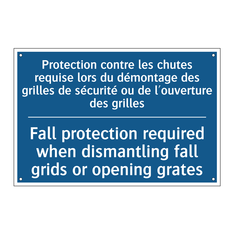 Protection contre les chutes requise /.../ - Fall protection required when /.../