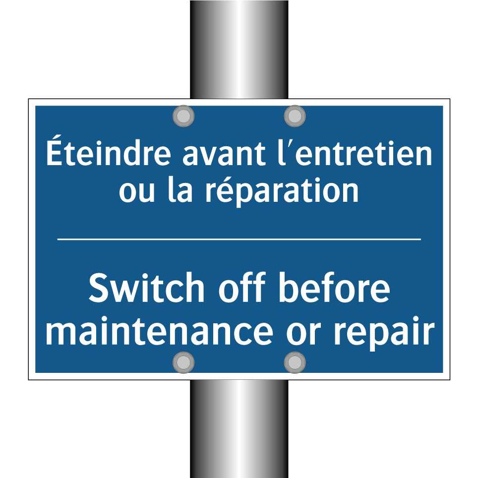 Éteindre avant l'entretien ou /.../ - Switch off before maintenance /.../