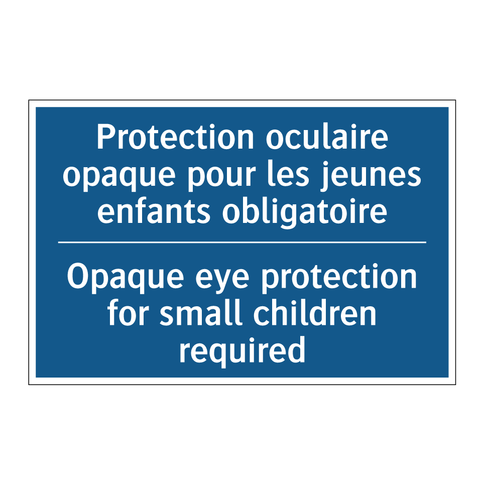 Protection oculaire opaque pour /.../ - Opaque eye protection for small /.../