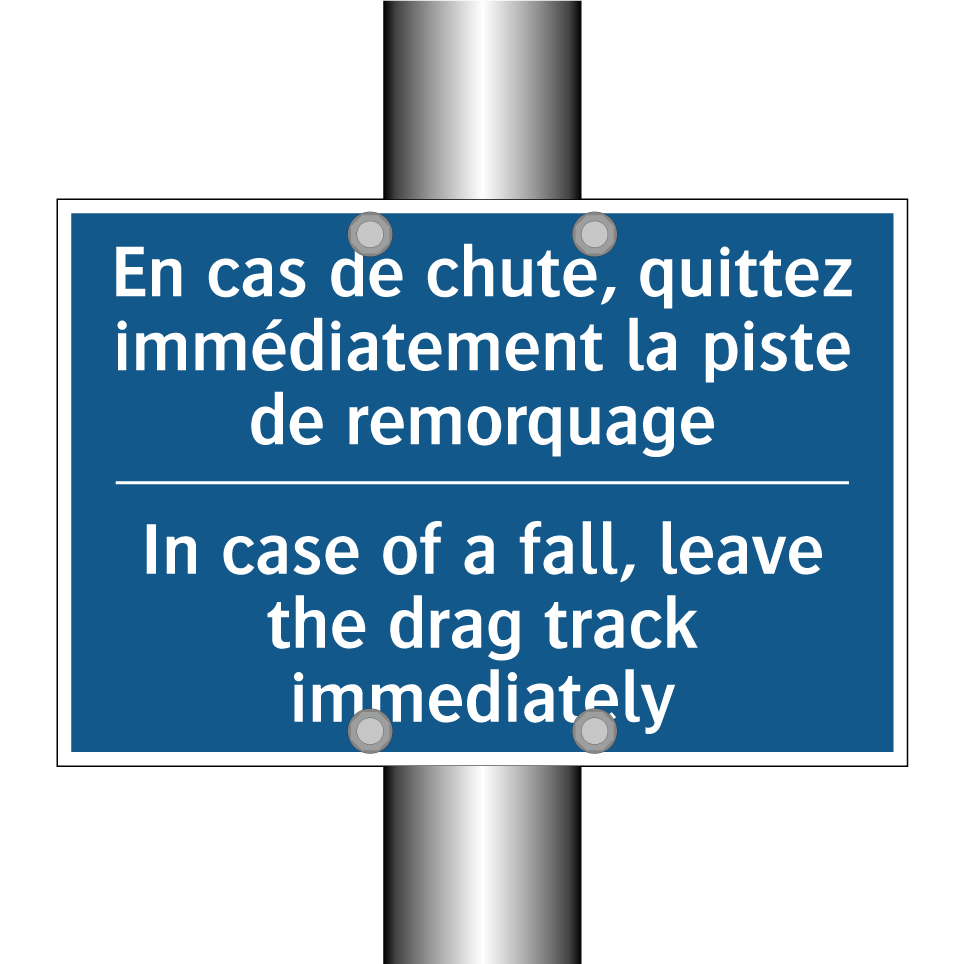 En cas de chute, quittez immédiatement /.../ - In case of a fall, leave the drag /.../