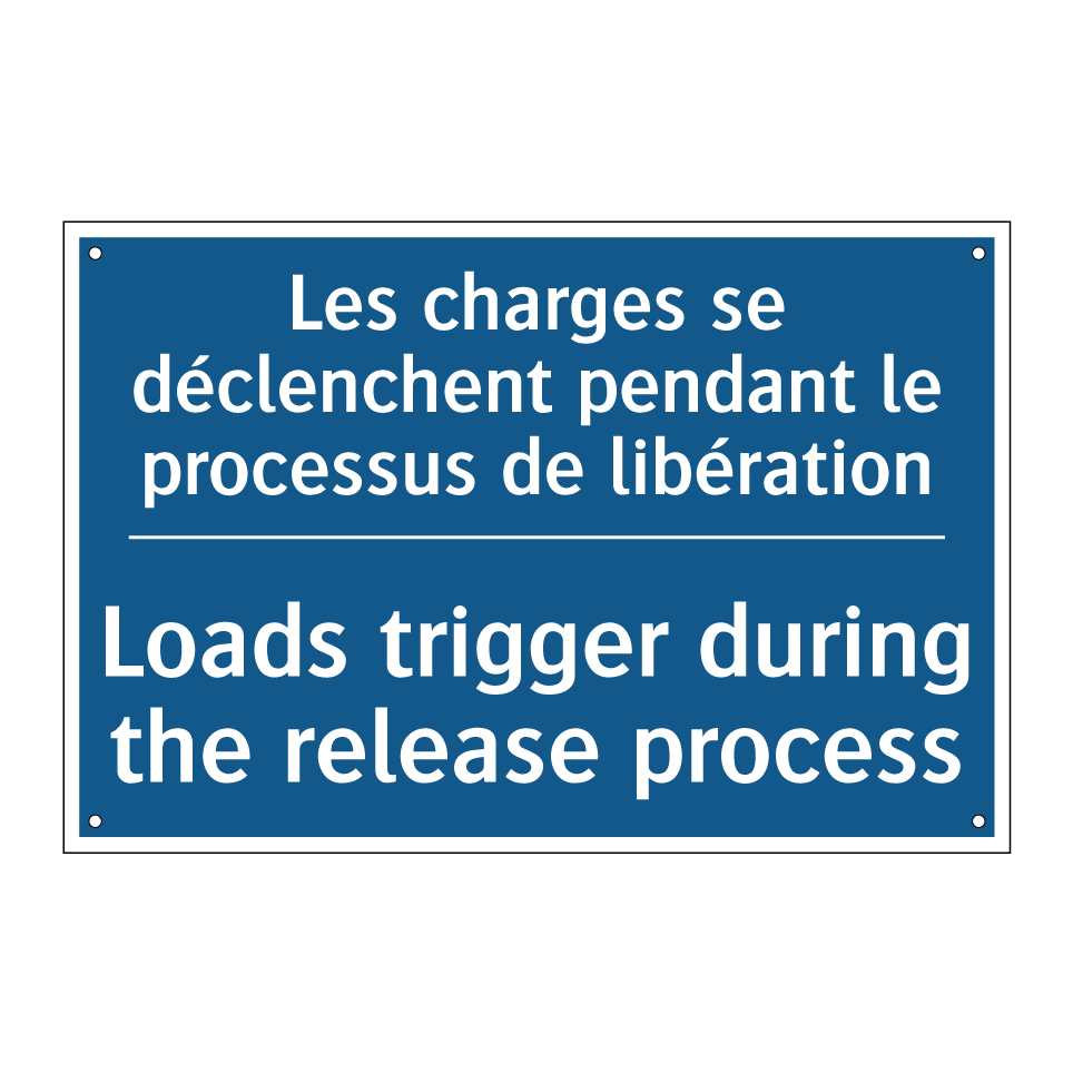 Les charges se déclenchent pendant /.../ - Loads trigger during the release /.../