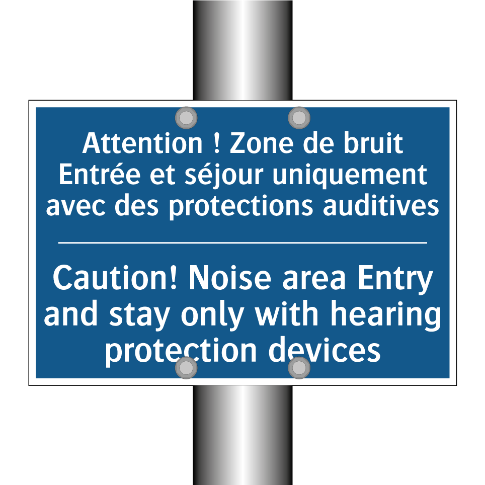 Attention ! Zone de bruit Entrée /.../ - Caution! Noise area Entry and /.../