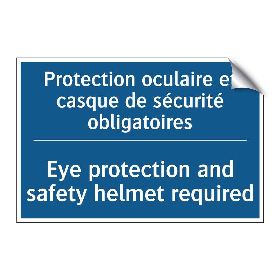Protection oculaire et casque /.../ - Eye protection and safety helmet /.../