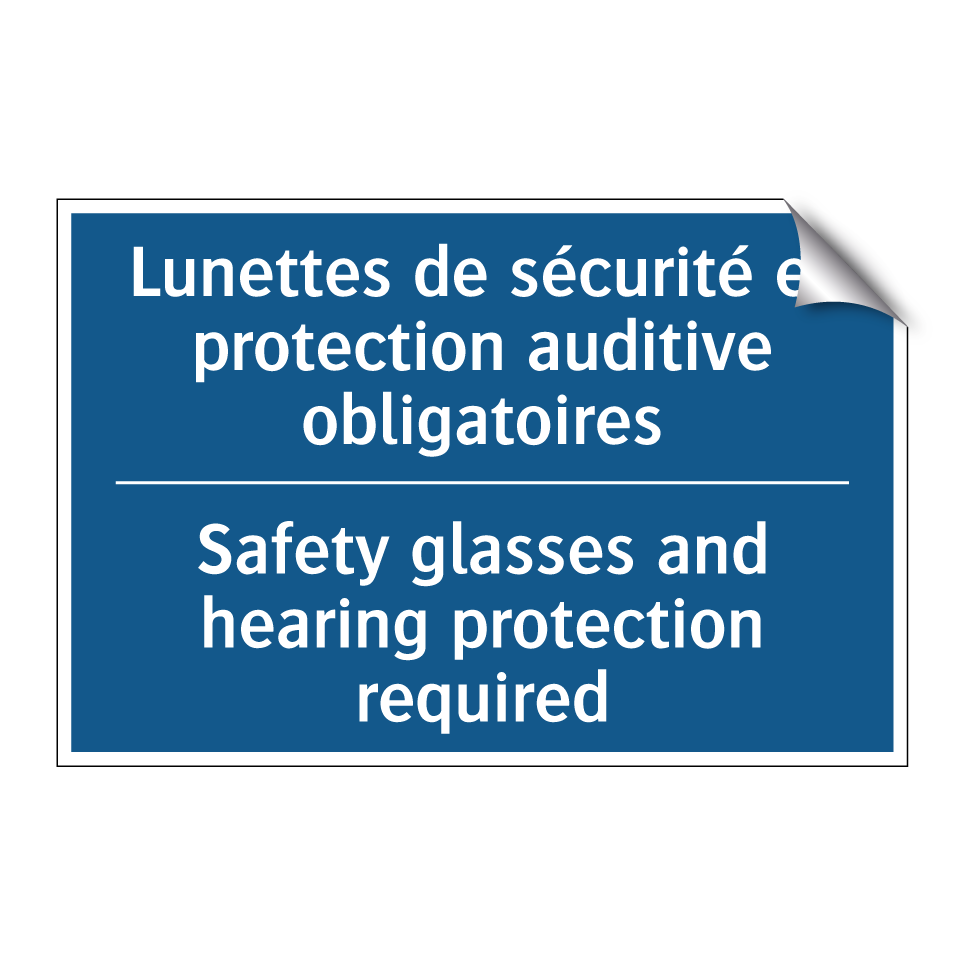 Lunettes de sécurité et protection /.../ - Safety glasses and hearing protection /.../